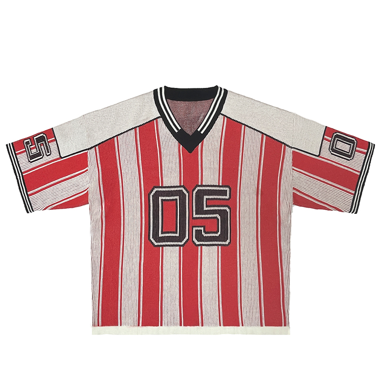 Men's Cotton V-Neck Jacquard Knit Sweater