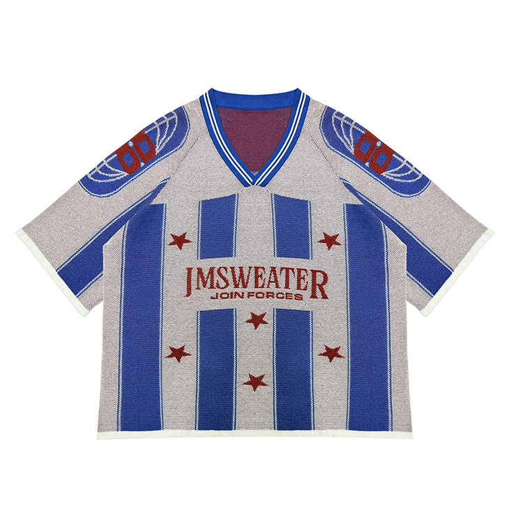 Jacquard Embroidered Knit Jersey