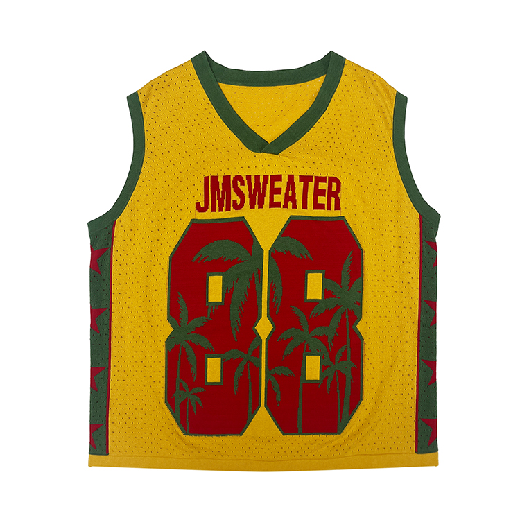 Men's Jacquard Letter V-Neck Vest