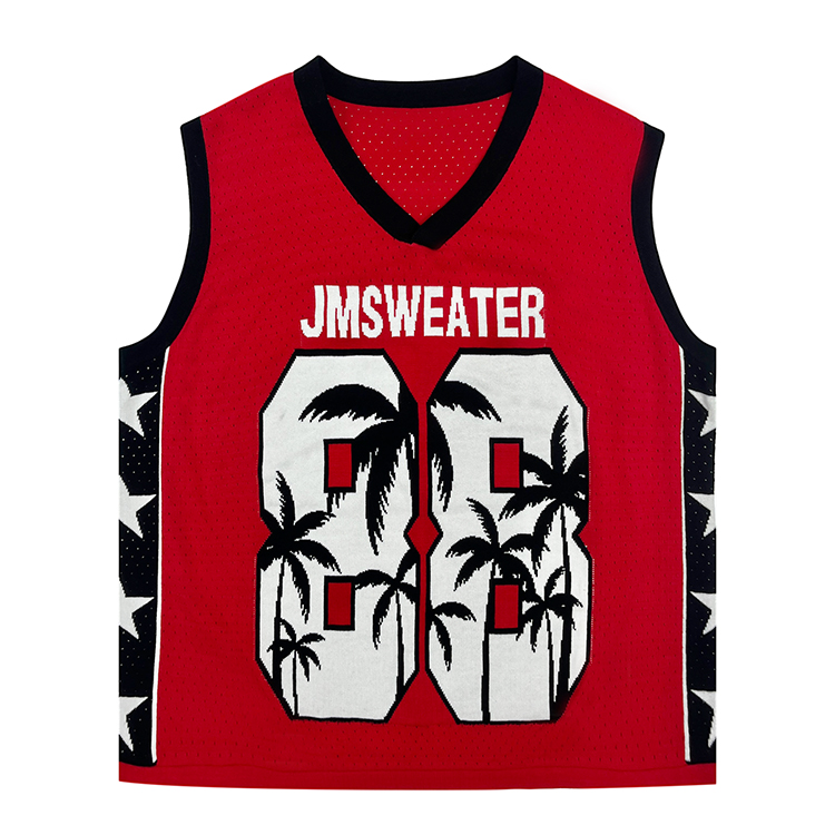 Men's V-Neck Jacquard Sweater Vest