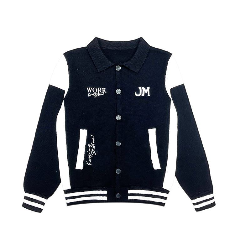 mens-polo-collar-jacquard-cardigan