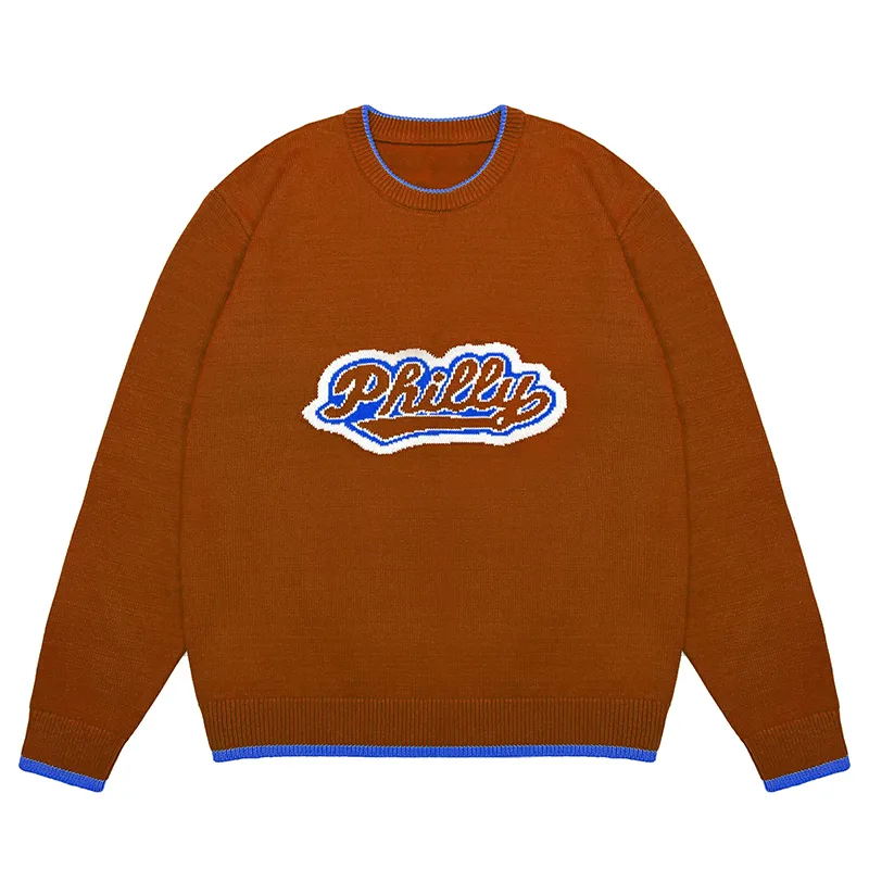 custom-graphic-letter-knit-sweater-with-contrast-trim-orange