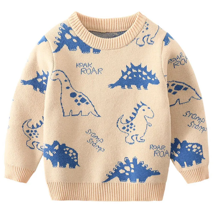 custom-kids-dinosaur-jacquard-knit-sweater