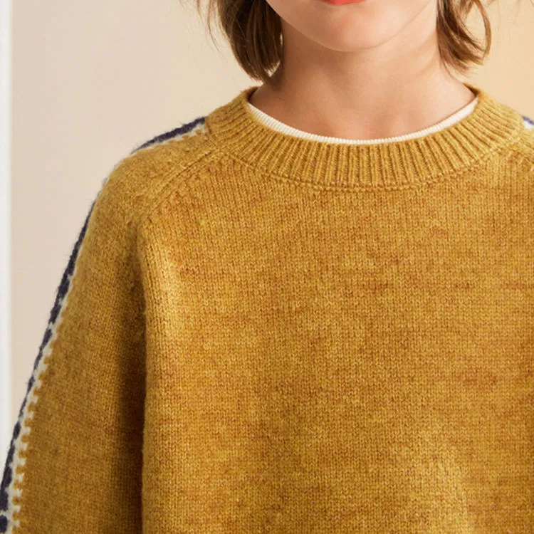 custom-kids-colorblock-raglan-knit-sweater-model-shot-front