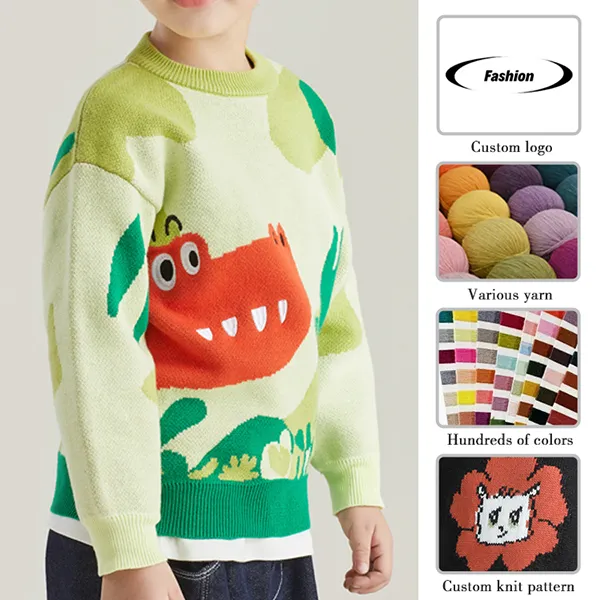 custom-kids-dinosaur-jacquard-knit-sweater