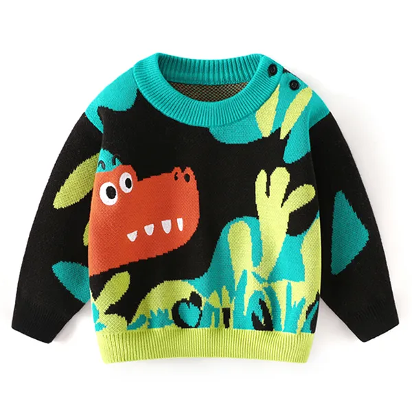 custom-kids-dinosaur-jacquard-knit-sweater-dark-blue