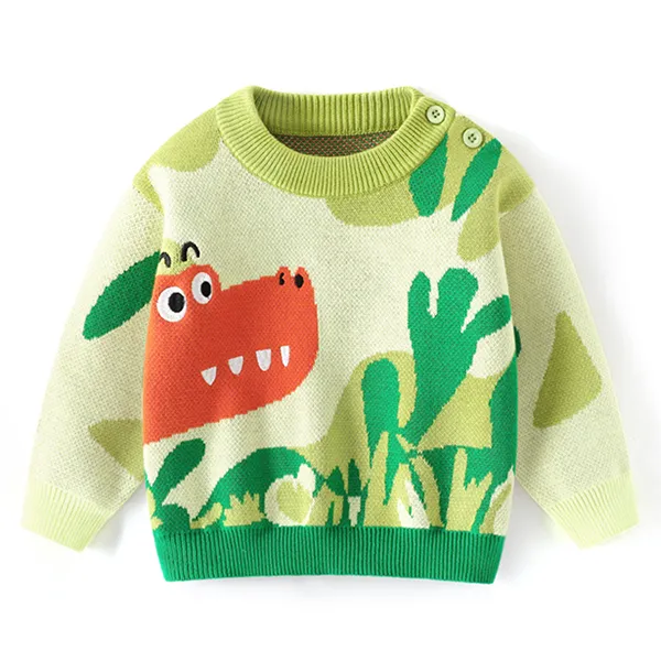 custom-kids-dinosaur-jacquard-knit-sweater-front