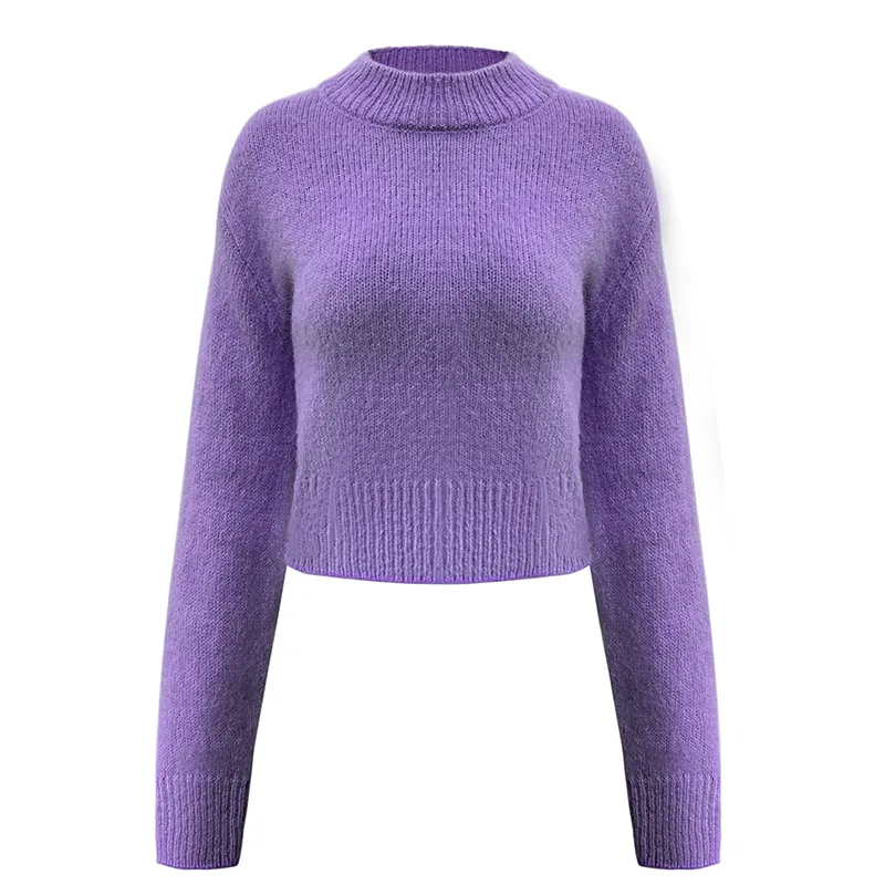 womens-cropped-mock-neck-knit-sweater-oem-manufacturer-purple