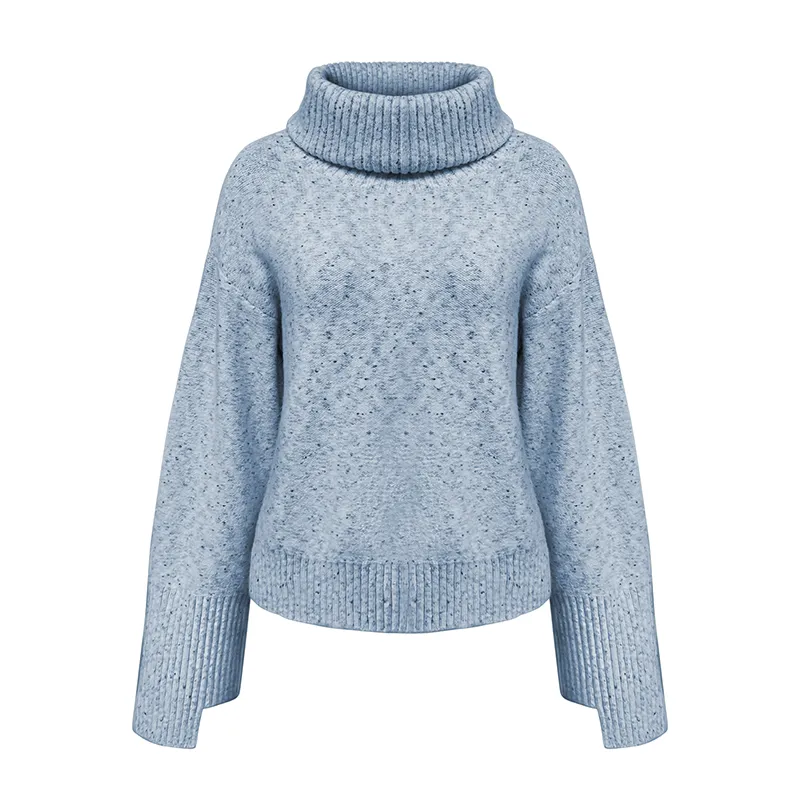 roll-neck-speckled-knit-sweater-oem-manufacturer-blue