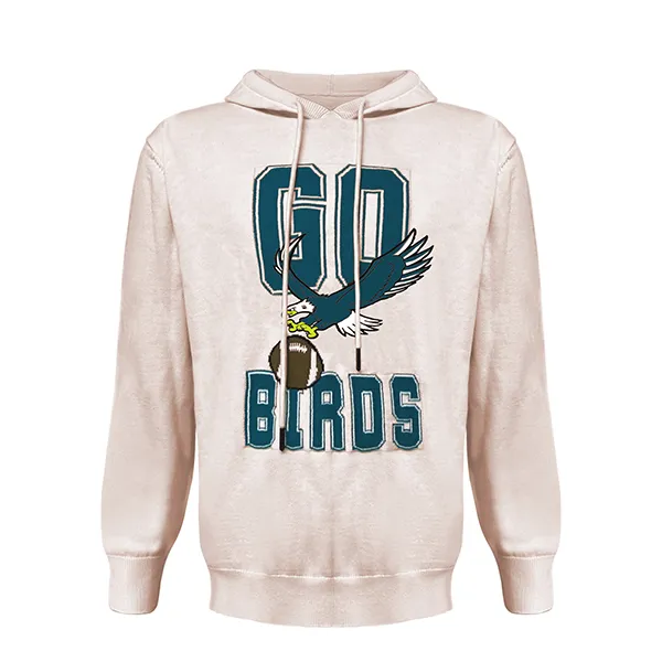 varsity football graphic pullover hoodie pink