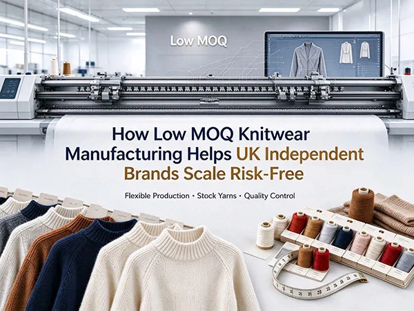 low moq knitwear production for uk independent fashion labels