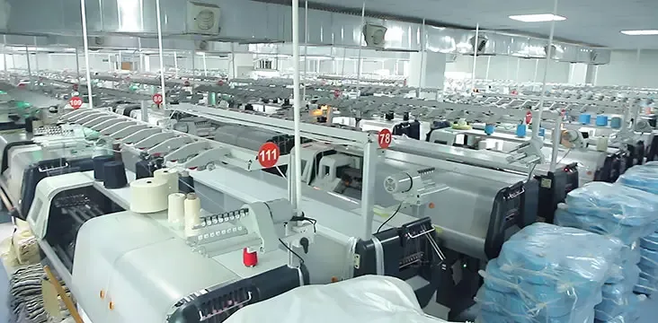 Our sweater factory is equipped with 11 advanced knitting machines