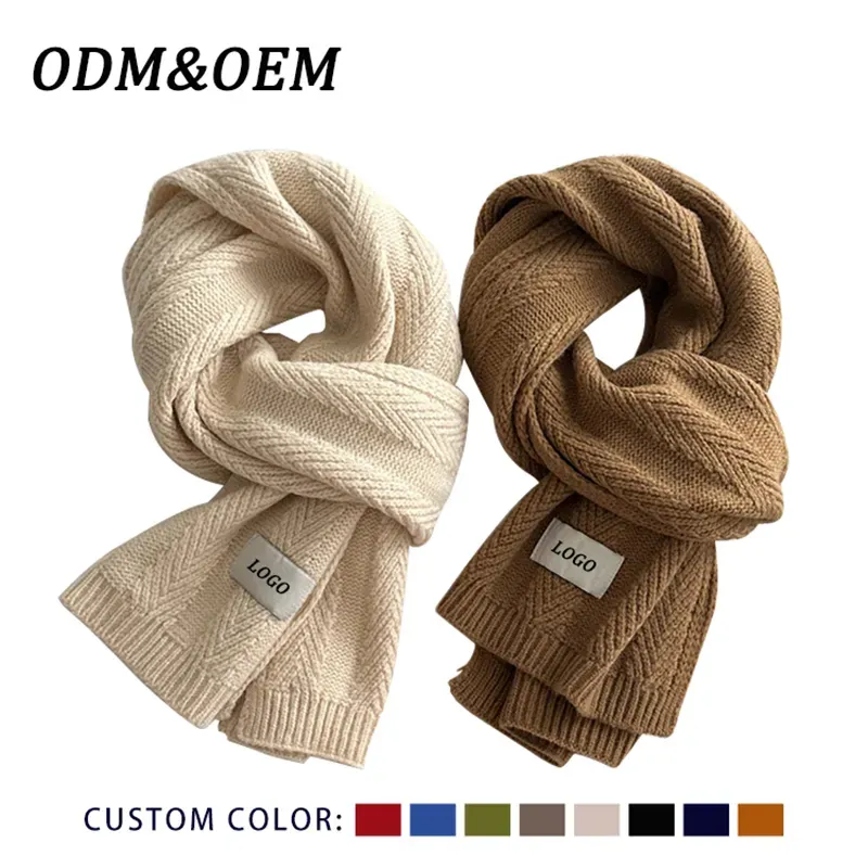 Custom Chevron Knit Scarf: Herringbone Winter Muffler