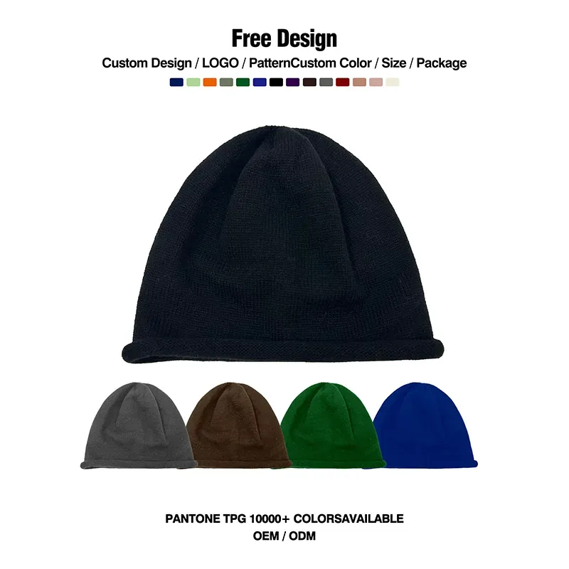 Custom OEM Knit Beanie: Wholesale Solid Winter Hat