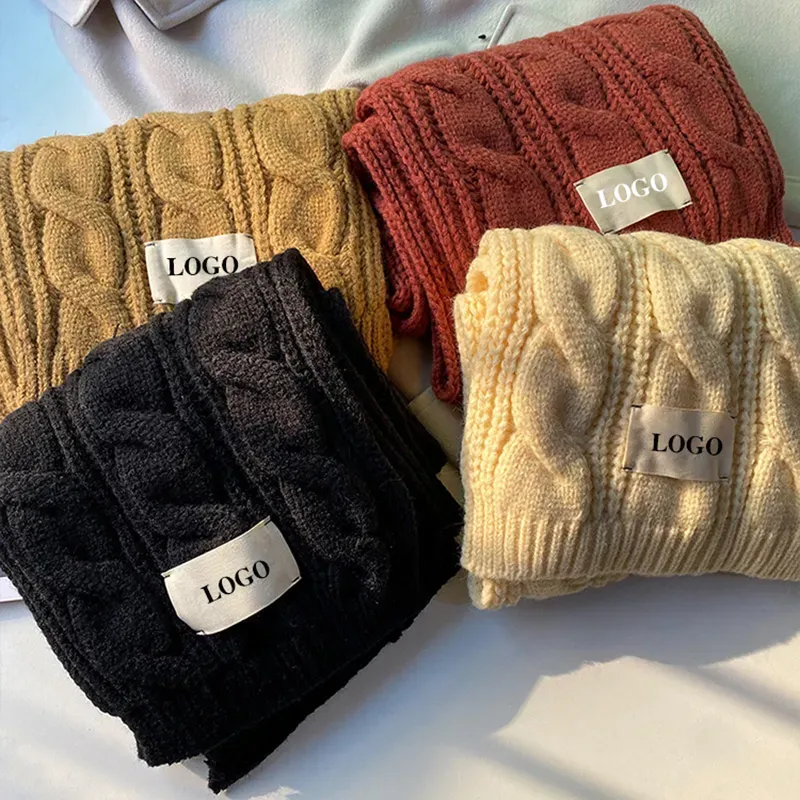 custom-cable-knit-scarf-wholesale-chunky-winter-muffler