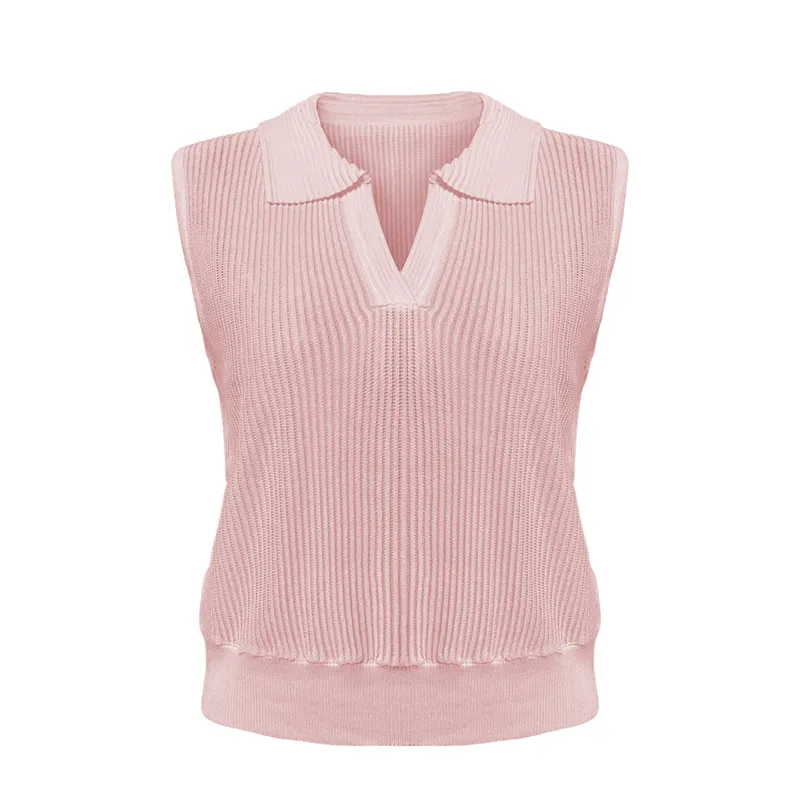 custom-womens-white-ribbed-knit-polo-vest