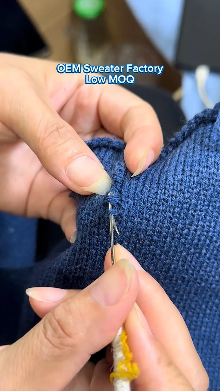 hand-mending-repair-knit-sweater-manufacturer