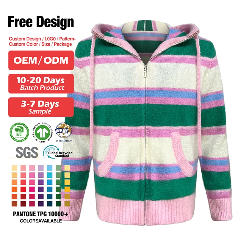 custom-striped-zip-up-hooded-knit-cardigan