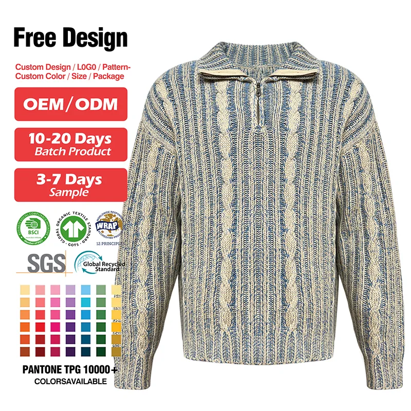 custom-quarter-zip-cable-knit-sweater