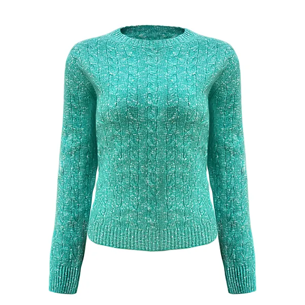 fine gauge cable knit crew neck pullover