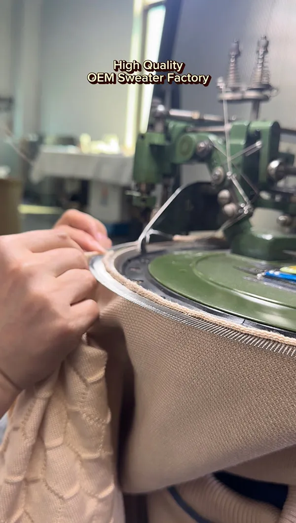 knit seams linking OEM sweater manufacturer