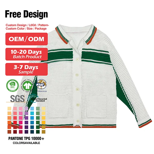 relaxed collared knit cardigan with pockets