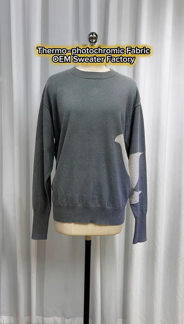 Grey Pullover Knit Clothing Factory