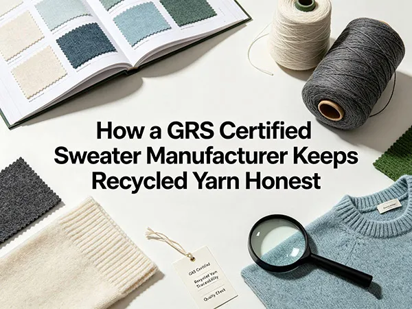 grs certified recycled yarn sweater production