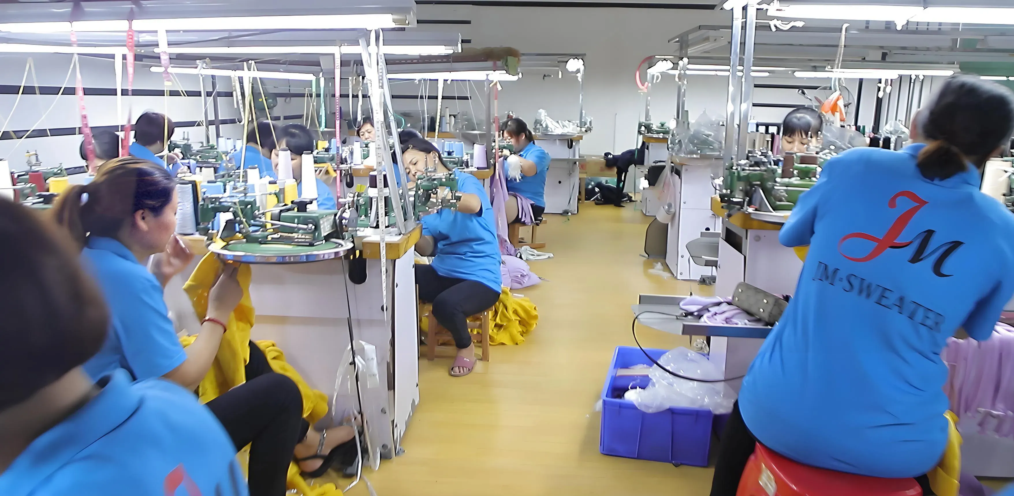 private label sweater manufacturer production process in China knitwear factory