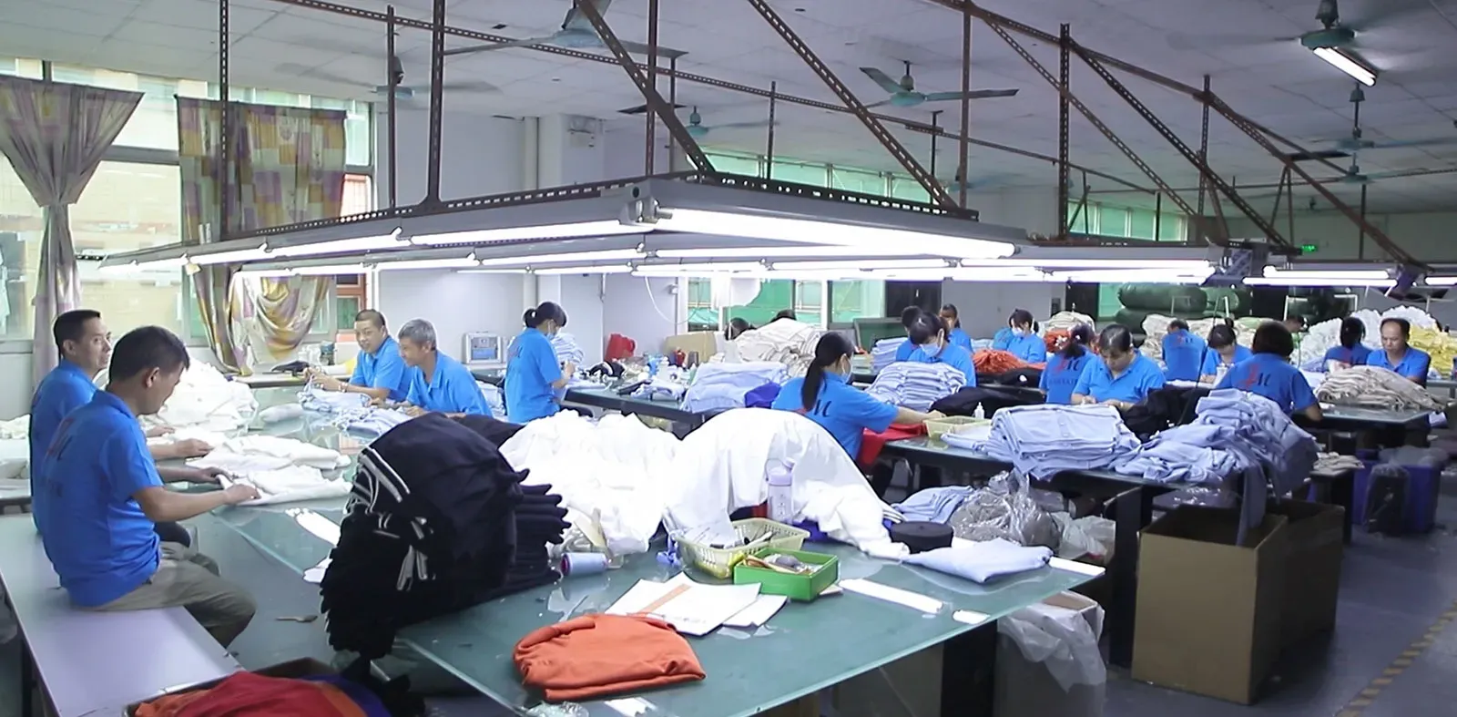 sweater quality control production process in China knitwear factory