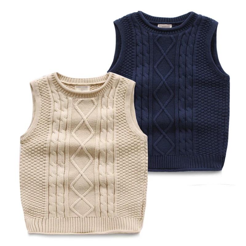 Cable Knit Kids Sleeveless Vest 2