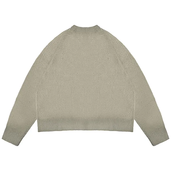 oversized v-neck cardigan with pockets and dropped shoulders back
