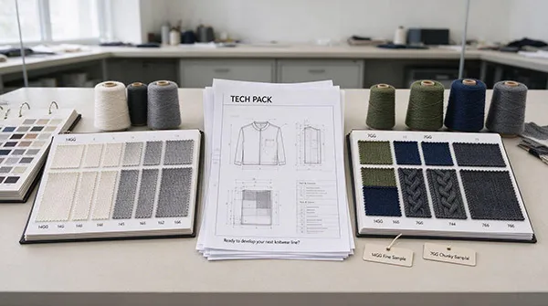 Free yarn swatches and custom sample development for B2B knitwear sourcing