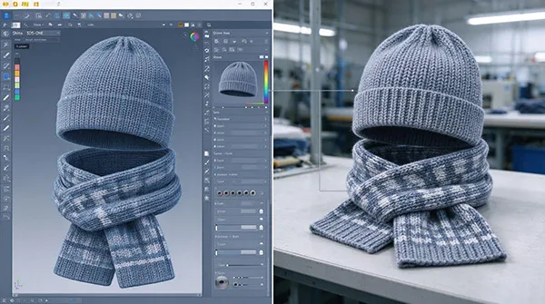 Shima SDS-ONE APEX 3D digital virtual knitwear sampling