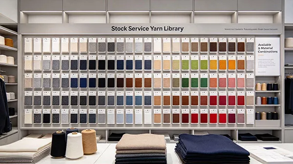 Stock service yarn color card book for low MOQ custom sweater sample development