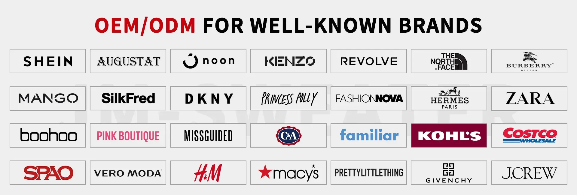 Knitwear oem manufacturing partner for brands