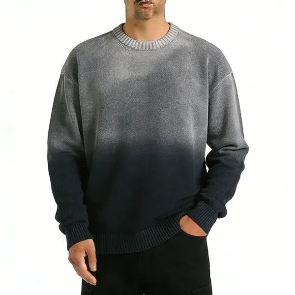 Custom Men's Sweater Muted Ink Tones