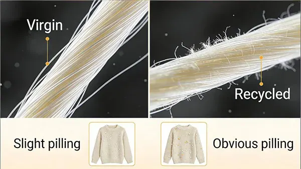 Advantages and disadvantages of recycled and virgin cashmere