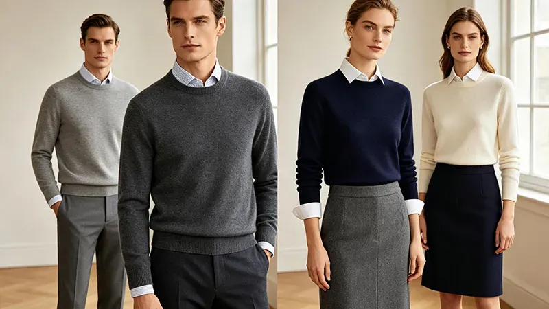 Fine‑gauge / flat‑knit / heavier weight by jmsweater.com