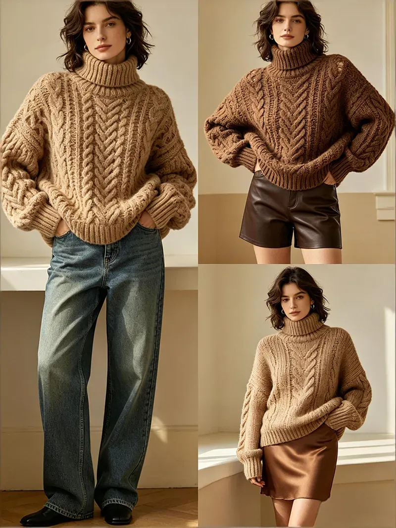 Chunky / cable / ribbed / open‑stitch knits by jmsweater.com