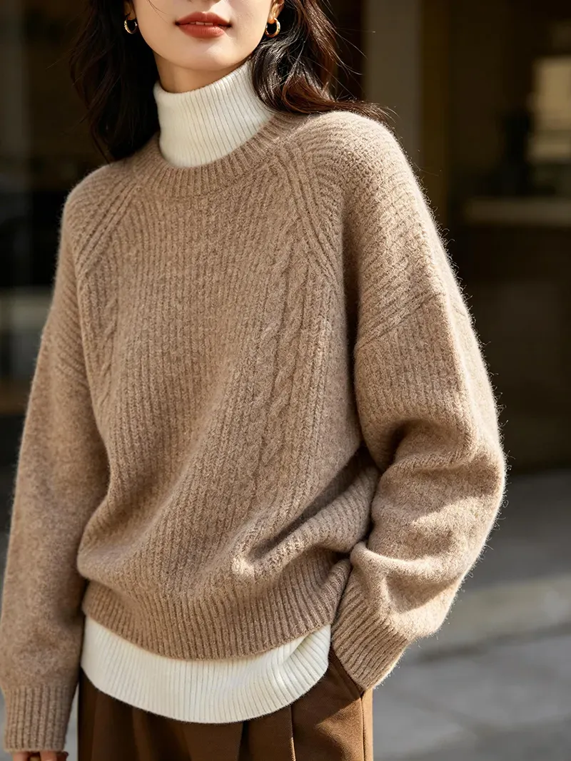 Knit-on-Knit Prelayered Sweater By jmsweater.com