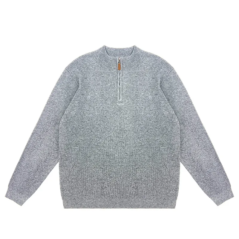 mens-quarter-zip-pullover-grey-knitwear-china-sweater-manufacturer