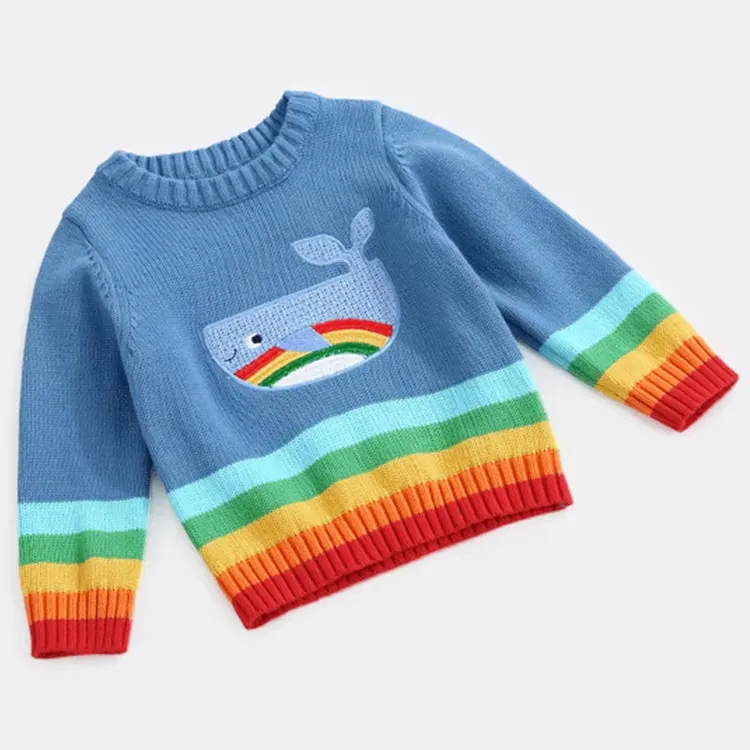 custom-kids-whale-and-rainbow-graphic-knit-sweater-flat-display
