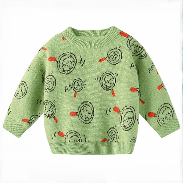 custom-kids-magnifying-glass-jacquard-sweater-front