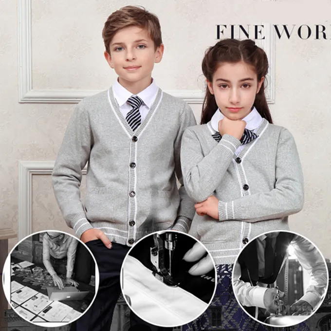 custom-unisex-grey-school-uniform-cardigan-from-sweater-manufacturer