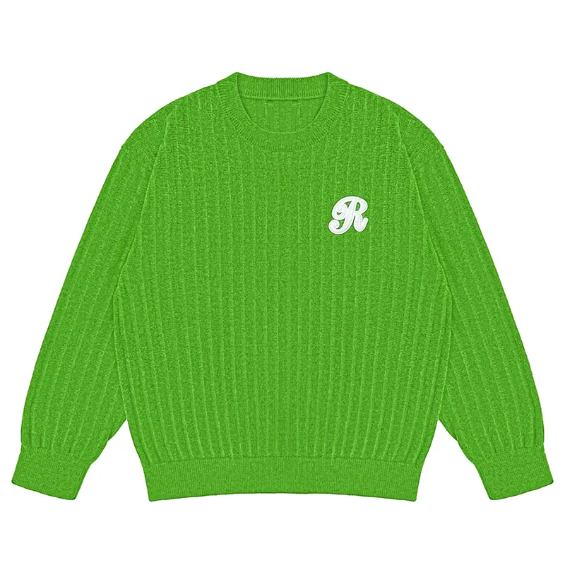 custom-mens-red-ribbed-crewneck-sweater-green