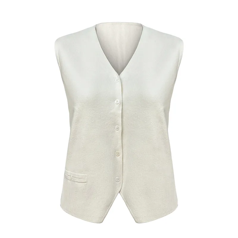 custom-womens-v-neck-button-down-knit-vest-white