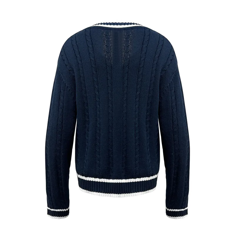 womens-varsity-v-neck-cable-knit-sweater-back
