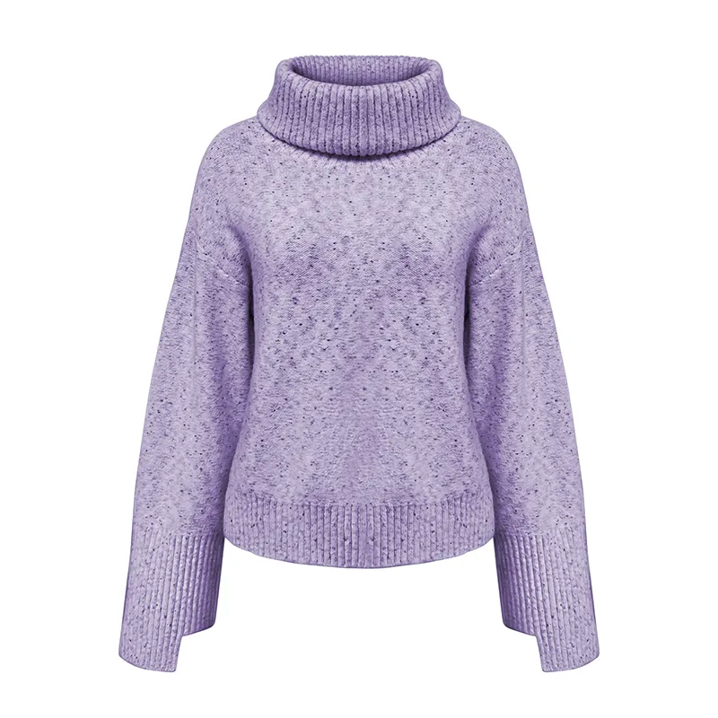 roll-neck-speckled-knit-sweater-oem-manufacturer-purple
