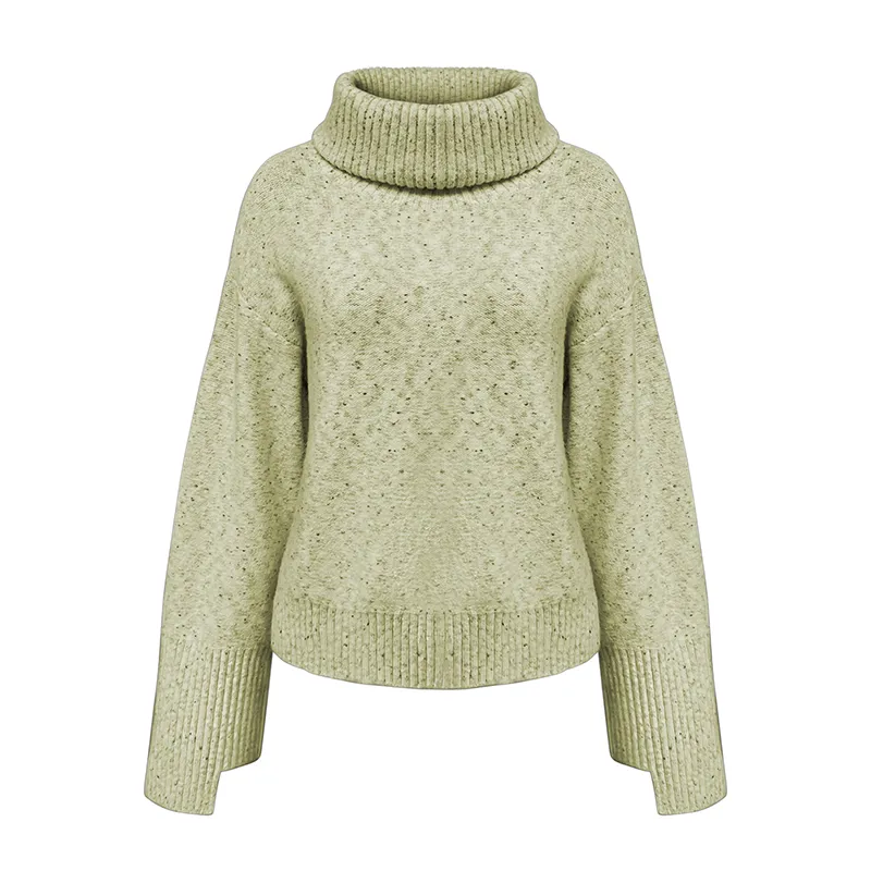 roll-neck-speckled-knit-sweater-oem-manufacturer-yellow